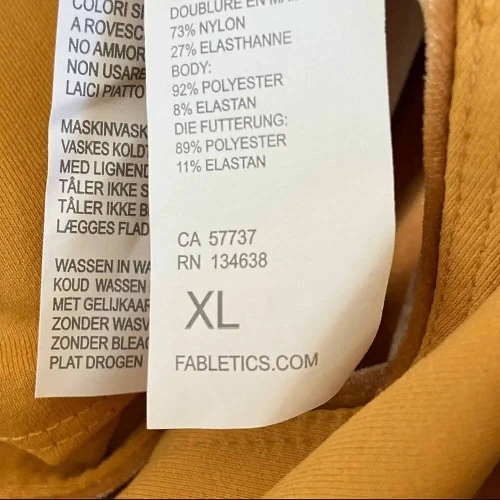 Fabletics Oasis Twist Velour Sports Bra In Light Honey Size XL New With Tags